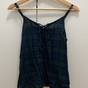 NWT Vintage babydoll plaid tank top